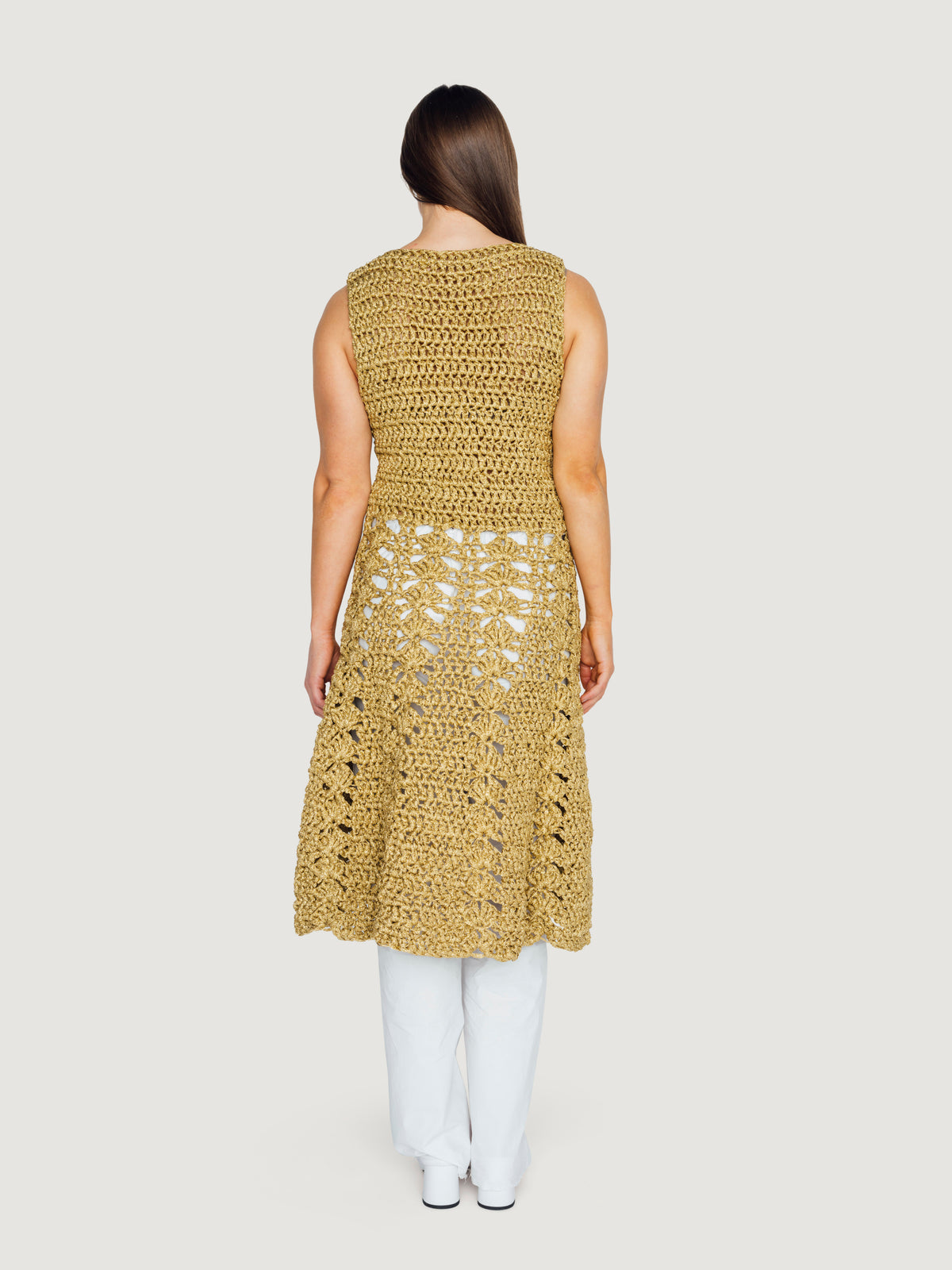 Silver dress, sleeveless