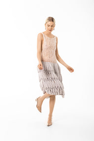 Dansa beige and grey dress